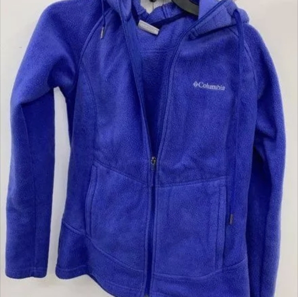 Columbia Women's Hooded Fleece Jacket Size M Pre-owned Excellent MSRP $75 - Picture 2 of 5